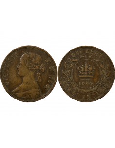 Canada Victoria, Reine 5 Cents Bronze 1885 Londres 2