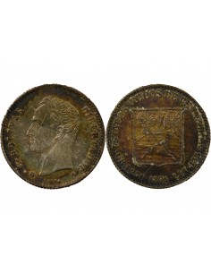 VENEZUELA - 5 CENTAVOS 1874 A PARIS 2