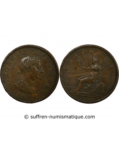 Grande Bretagne George III, Roi de Grande-Bretagne et d´Irlande 1 penny Cuivre 1807