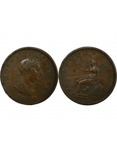 Grande Bretagne George III, Roi de Grande-Bretagne et d´Irlande Penny Cuivre 1807 2