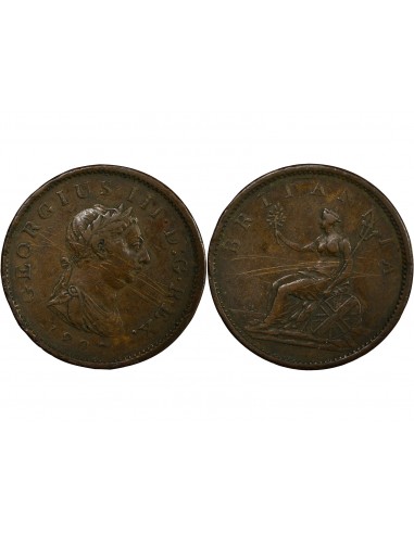 Grande Bretagne George III, Roi de Grande-Bretagne et d´Irlande Penny Cuivre 1807