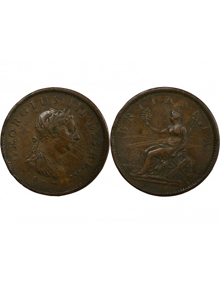 Grande Bretagne George III, Roi de Grande-Bretagne et d´Irlande Penny Cuivre 1807