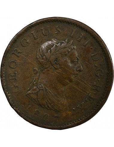 Grande Bretagne George III, Roi de Grande-Bretagne et d´Irlande 1 penny Cuivre 1807