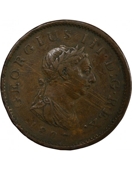 Grande Bretagne George III, Roi de Grande-Bretagne et d´Irlande 1 penny Cuivre 1807