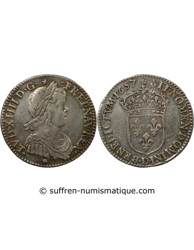 Louis XIV 01-déc ecu Argent 1657 D Lyon