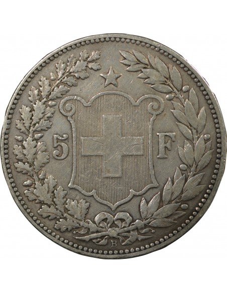 SUISSE - 5 FRANCS ARGENT 1891 BERNE