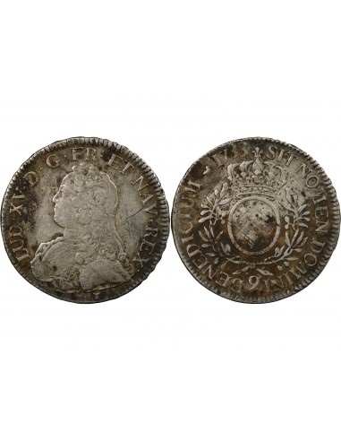LOUIS XV - ECU AUX BRANCHES D'OLIVIER 1733 9 RENNES