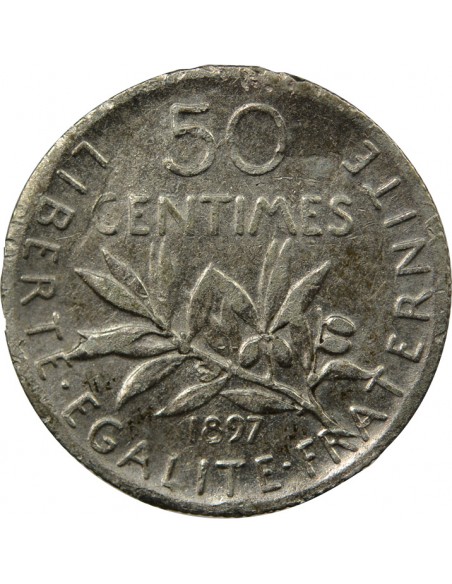 50 centimes Argent 1897 A Paris