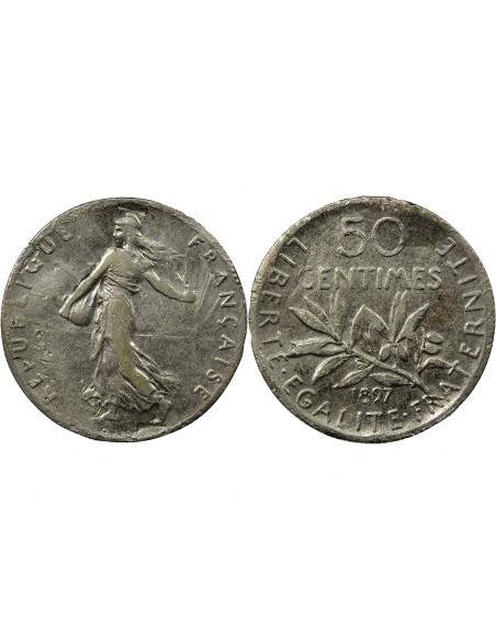 50 centimes Argent 1897 A Paris