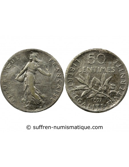 50 centimes Argent 1897 A Paris