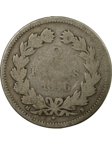 LOUIS PHILIPPE﻿ - 2 FRANCS ARGENT 1840 B ROUEN