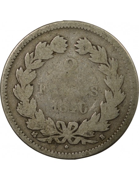LOUIS PHILIPPE﻿ - 2 FRANCS ARGENT 1840 B ROUEN