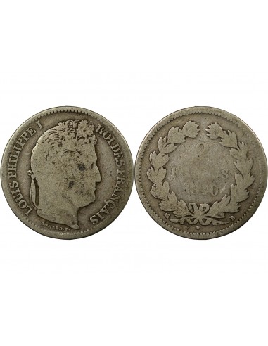 LOUIS PHILIPPE﻿ - 2 FRANCS ARGENT 1840 B ROUEN