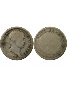 Napoléon Ier, Empereur de France, Roi d'Italie 2 Francs Argent 1809 W Lille 2