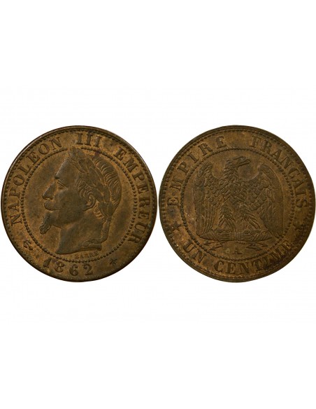 Napoléon III 1 centime Bronze 1862 A Paris