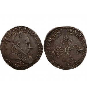 HENRI III - 1/2 FRANC ARGENT 1588 I LIMOGES 2