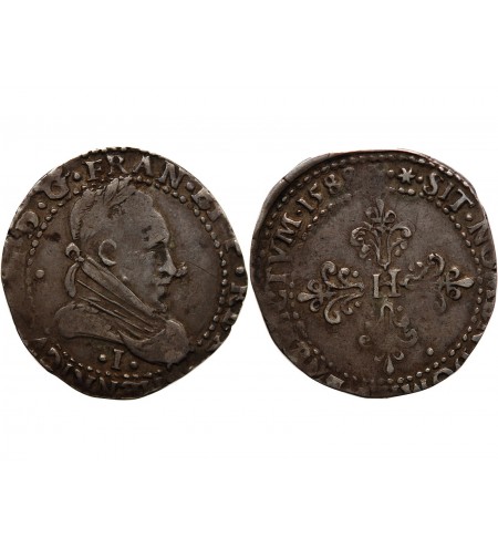 HENRI III - 1/2 FRANC ARGENT 1588 I LIMOGES