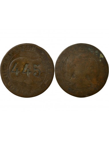 Napoléon III 1 jeton Bronze 1855