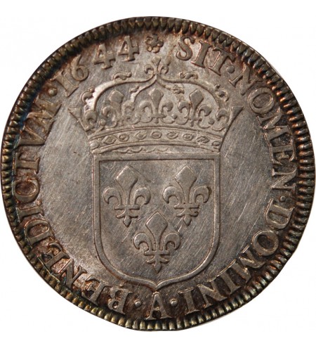 Louis XIV 01-avr ecu Argent 1644 A Paris