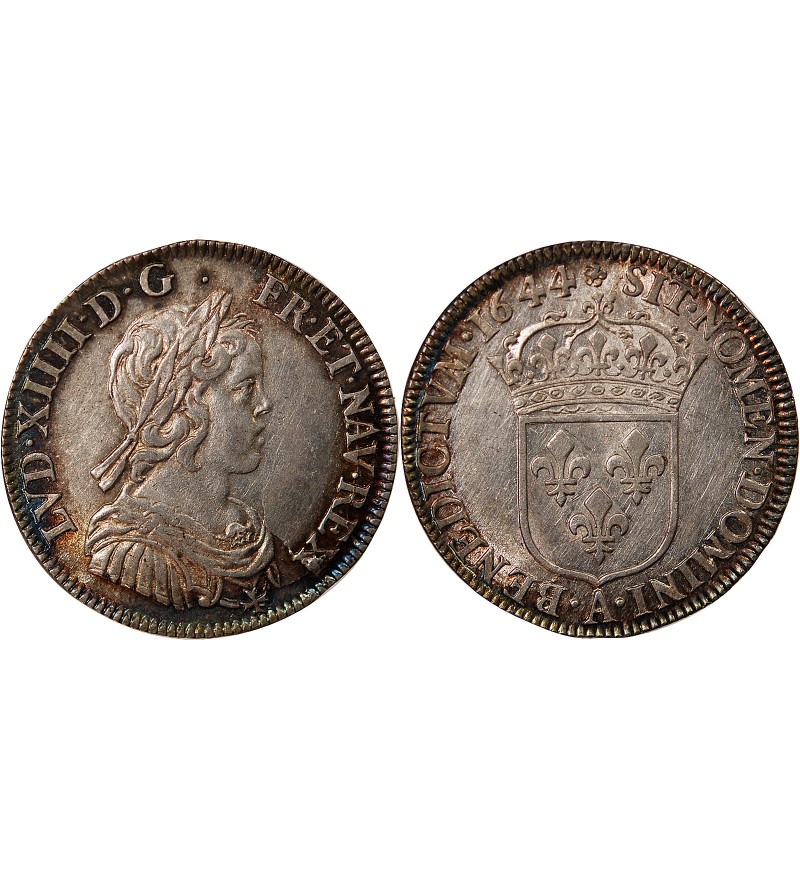 Louis XIV 01-avr ecu Argent 1644 A Paris
