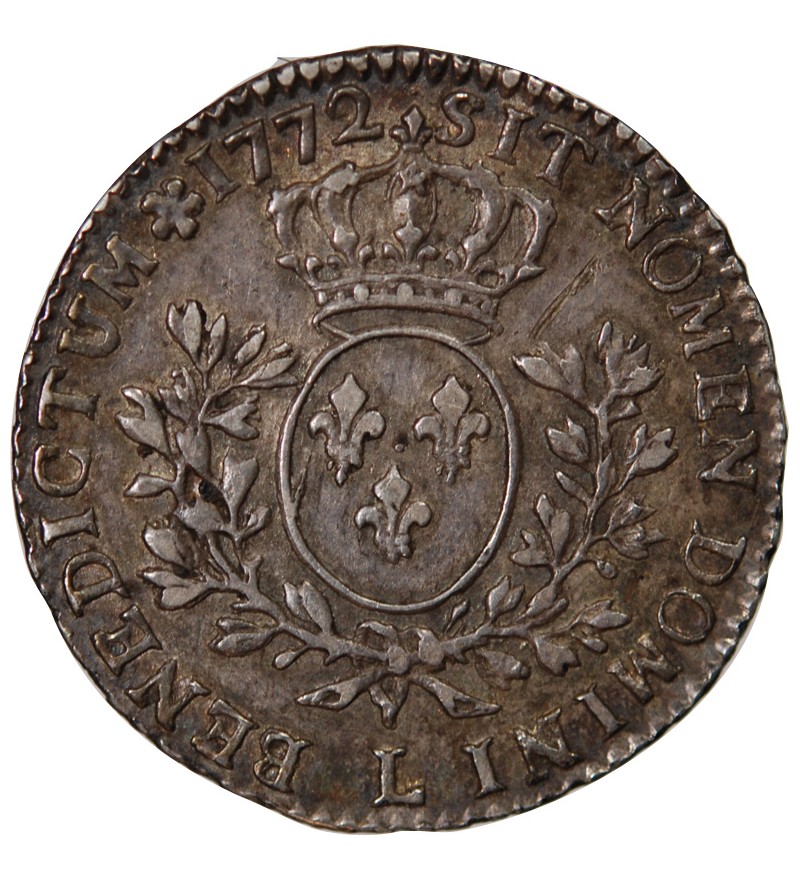 Louis XV 01-mai ecu Argent 1772 L Bayonne