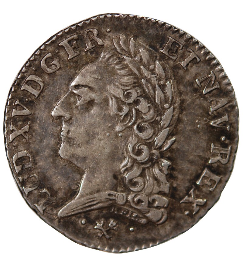 Louis XV 01-mai ecu Argent 1772 L Bayonne