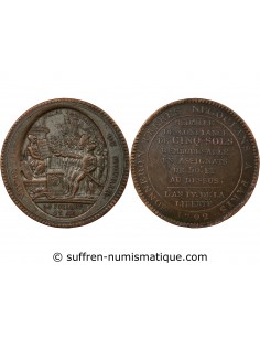 5 sols Cuivre 1792 Birmingham