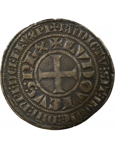 Louis IX dit Saint-Louis 1 gros Argent 1266-1270