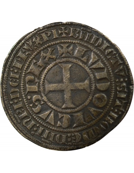 Louis IX dit Saint-Louis Gros Tournois Argent 1266-1270