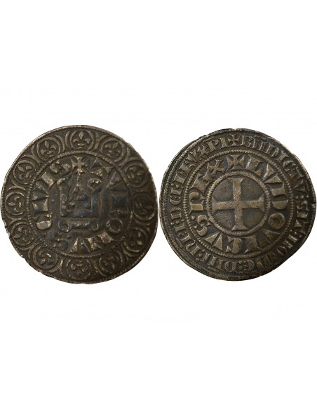 Louis IX dit Saint-Louis 1 gros Argent 1266-1270