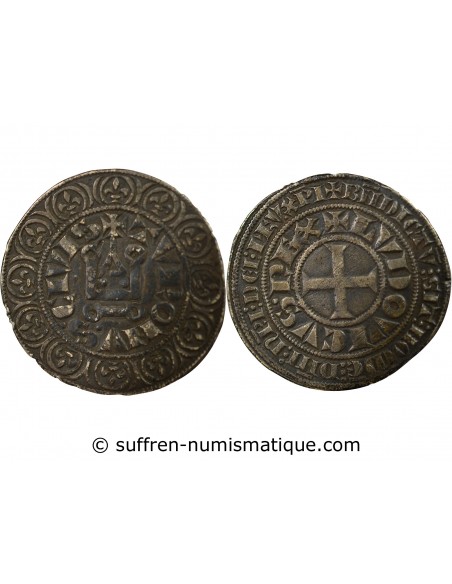 Louis IX dit Saint-Louis 1 gros Argent 1266-1270