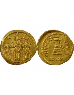 Empire Byzantin Héraclius 1 solidus Or 626-629 Constantinople 2