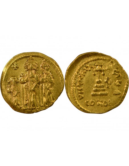 Empire Byzantin Héraclius 1 solidus Or 626-629 Constantinople