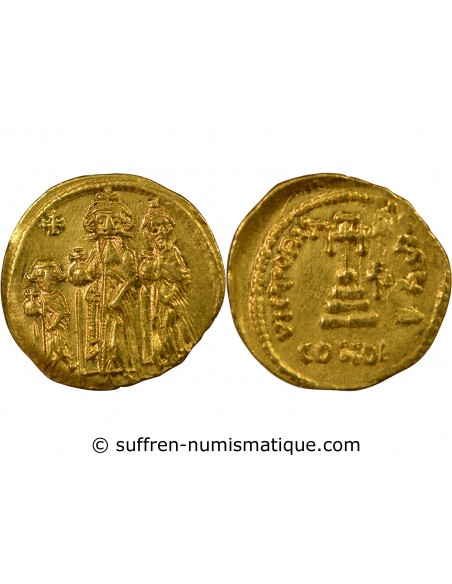 Empire Byzantin Héraclius 1 solidus Or 626-629 Constantinople