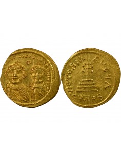 Empire Byzantin Héraclius 1 solidus Or 626-629 Constantinople 2