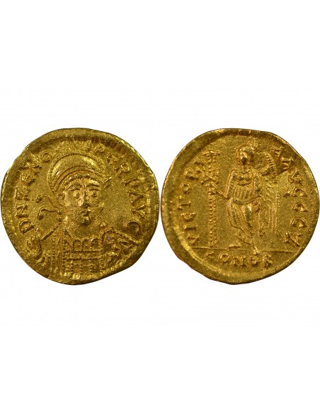 Empire Byzantin Zénon 1 solidus Or 476-491 Constantinople