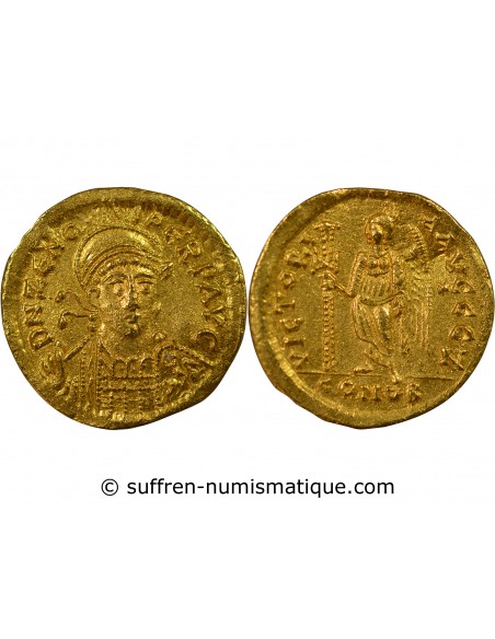 Empire Byzantin Zénon 1 solidus Or 476-491 Constantinople
