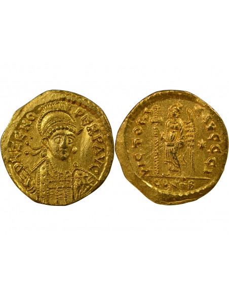 Rome Empire Zénon 1 solidus Or 476-491 Constantinople
