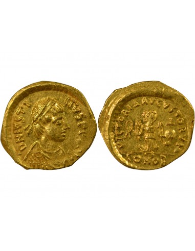 JUSTIN Ier - TREMISIS OR 518 / 527 CONSTANTINOPLE