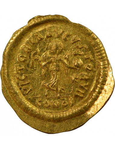 Empire Byzantin Justinien Ier 1 tremissis Or 527-565 Constantinople