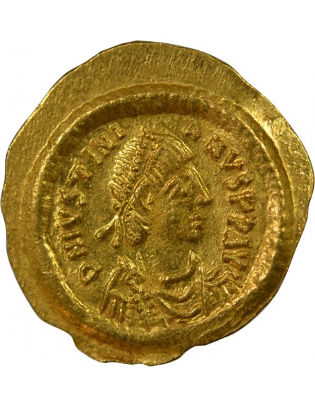 Empire Byzantin Justinien Ier 1 tremissis Or 527-565 Constantinople