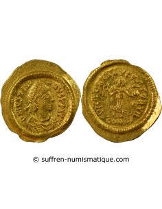 Empire Byzantin Justinien Ier 1 tremissis Or 527-565 Constantinople
