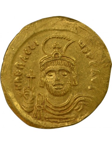 Empire Byzantin Justinien Ier Solidus Or 610-613 Constantinople