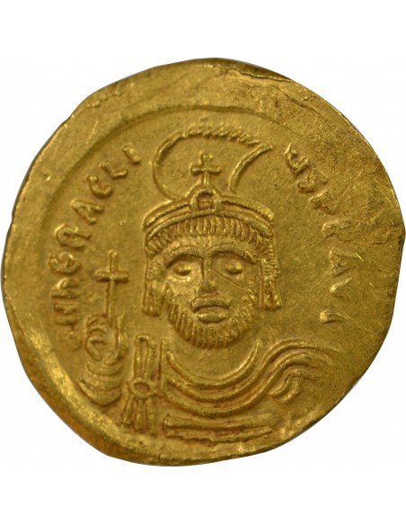 Empire Byzantin Justinien Ier Solidus Or 610-613 Constantinople