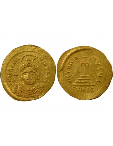 Empire Byzantin Justinien Ier Solidus Or 610-613 Constantinople