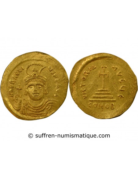 Empire Byzantin Justinien Ier 1 solidus Or 610-613 Constantinople