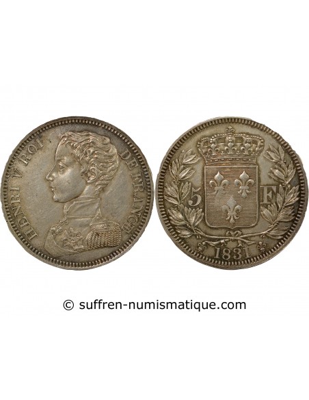 HENRI V - 5 FRANCS ARGENT 1831