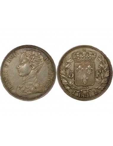 HENRI V - 5 FRANCS ARGENT 1831