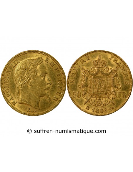 NAPOLEON III ﻿- 50 FRANCS OR 1866 BB STRASBOURG