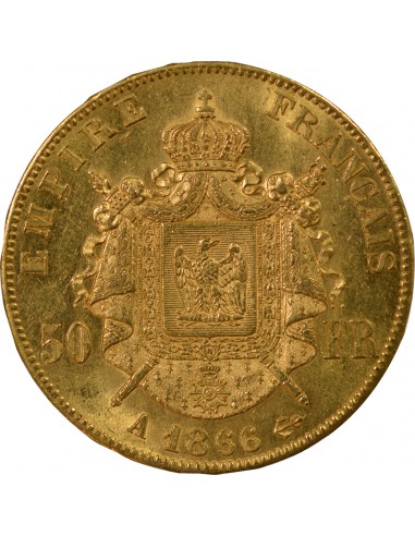 NAPOLEON III ﻿- 50 FRANCS OR 1866 A PARIS